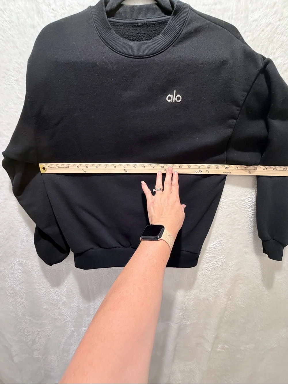 Alo Yoga Accolade Crewneck Sweatshirt Jogger Set Black XXS (CIGF003)